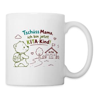 Kita-Kind Abschiedsgruß - Tasse - Weiß - Rechts