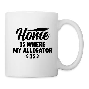 Home Is Where My Alligator Is - Tasse - Weiß - Rechts