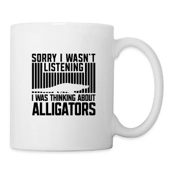Alligator Silhouette Reptil - Tasse - Weiß - Rechts