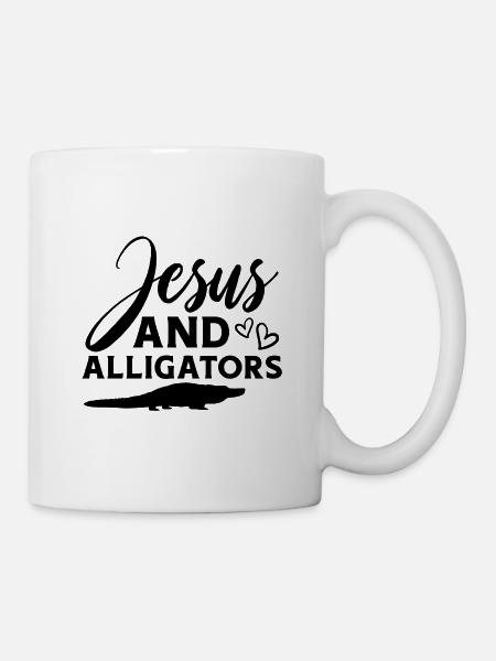 Jesus Alligatoren - Tasse - Weiß