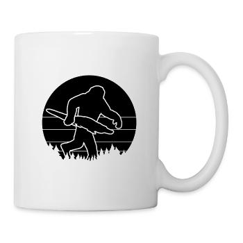 Bigfoot mit Alligator Silhouette - Tasse - Weiß - Rechts
