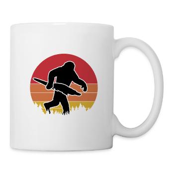 Bigfoot Alligator Vintage Silhouette - Tasse - Weiß - Rechts