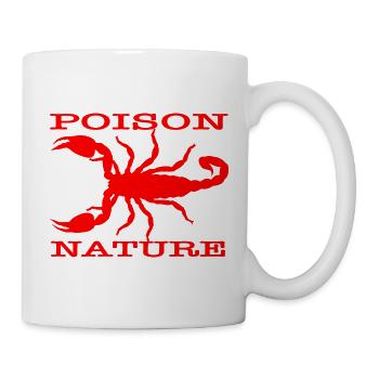 Gift-Natur: Roter Skorpion - Tasse - Weiß - Rechts