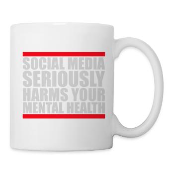 Les réseaux sociaux nuisent sérieusement à la santé mentale selon les affirmations - Mug blanc - blanc - Droite