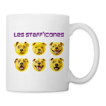 Les stafficones - 053  - Mug blanc - blanc - Droite