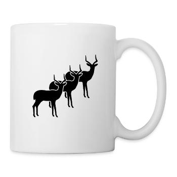 Antelope Silhouettes Minimalist - Mug - white - Right