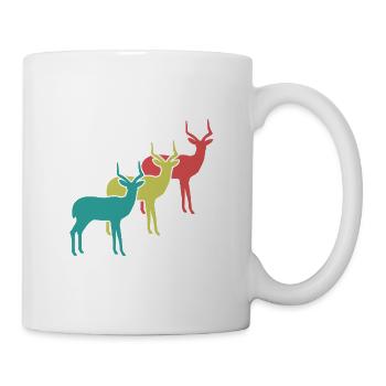 Antelope Silhouettes Vintage - Mug - white - Right