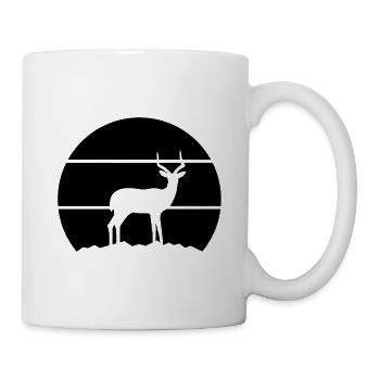 Antilope Silhouette - Tasse - Weiß - Rechts