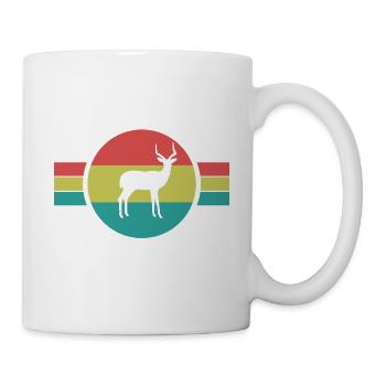 Antilope Retro Sunset – Safari Wildtier - Tasse - Weiß - Rechts