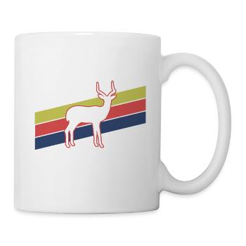 Antilope Retro Streifen – Safari Wildtier - Tasse - Weiß - Rechts