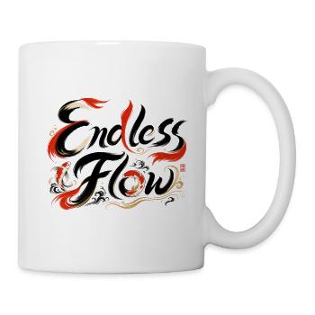 Endless Flow | Japanische Zen Kunst - Tasse - Weiß - Rechts
