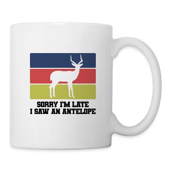 Dicton humoristique d’antilope - Mug blanc - blanc - Droite