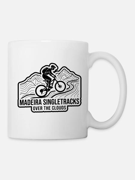 Madeira Singletracks Mountainbike-Tee - Tasse - Weiß
