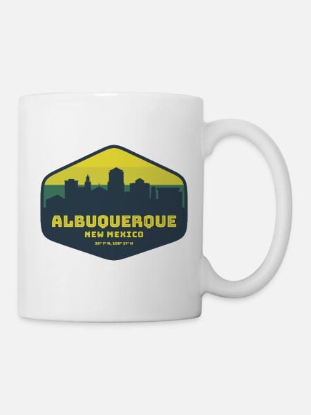 Albuquerque New Mexico Skyline Badge - Tasse - Weiß