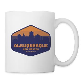 Albuquerque New Mexico Sunset Badge - Mug - white - Right