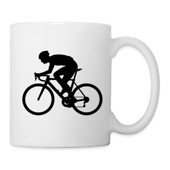 Road Bike Silhouette Cycling - Mug - white - Right