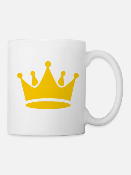 gelbe Krone Geburtstag Geschenk Geburtstagsgeschen - Tasse - Weiß