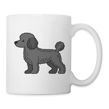 Poodle Silhouette Grey - Mug - white - Right