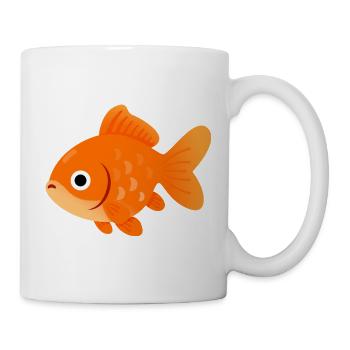Sunny Orange Goldfish Illustration - Mug - white - Right