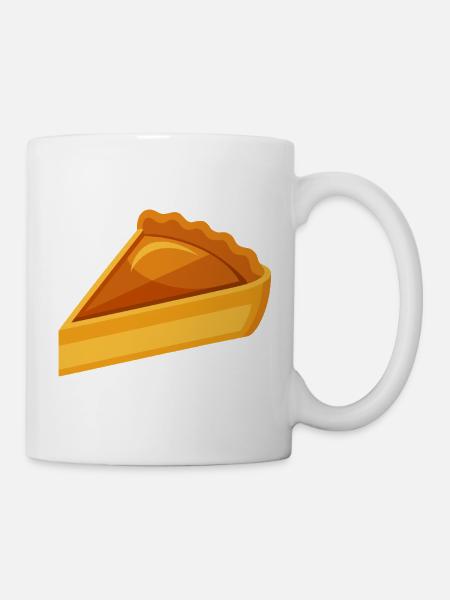 Kürbiskuchen-Scheibe - Tasse - Weiß