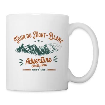 Tour du Mont-Blanc TMB Adventure Randonnée Alpes - Mug blanc - blanc - Droite