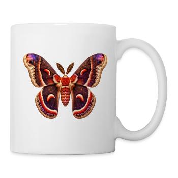Cecropia Moth Hyalophora cecropia Cartoon Style - Mug - white - Right