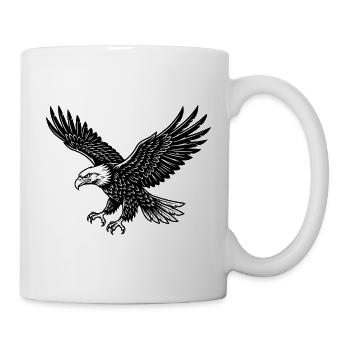 Adler Vogel im flug Modus  - Tasse - Weiß - Rechts