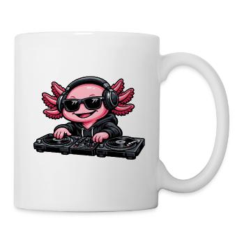 Axolotl Beats – Cute Axolotl as a DJ - Mug - white - Right