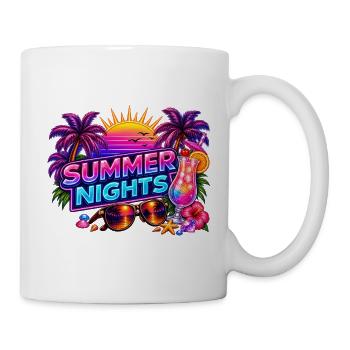 Sommernächte Neon-Tropen - Tasse - Weiß - Rechts