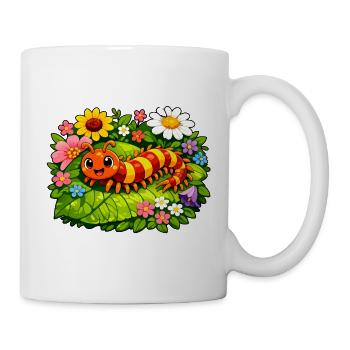 Bunter Hundertfüßer - Tasse - Weiß - Rechts