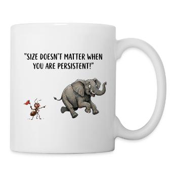 Size Doesn't Matter - Tasse - Weiß - Rechts