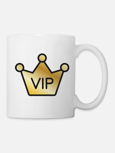 VIP Gold Crown - Tasse - Weiß