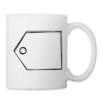 Etikett handgezeichnet - Tasse - Weiß - Rechts