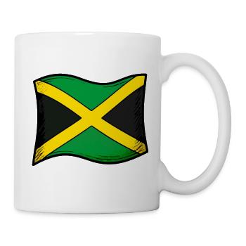 Jamaika Jamaica Fahne - Tasse - Weiß - Rechts