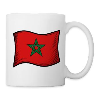 Marokko Fahne - Tasse - Weiß - Rechts