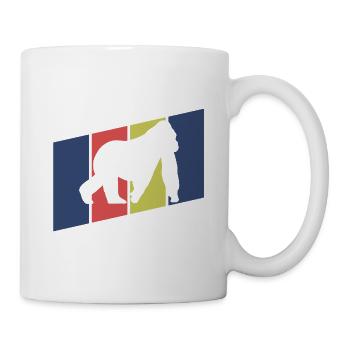 Affen Silhouette Retro - Tasse - Weiß - Rechts