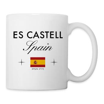 Es Castell Menorca Koordinaten Reise Souvenir - Tasse - Weiß - Rechts