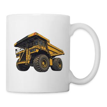 Muldenkipper – Heavy Equipment - Tasse - Weiß - Rechts