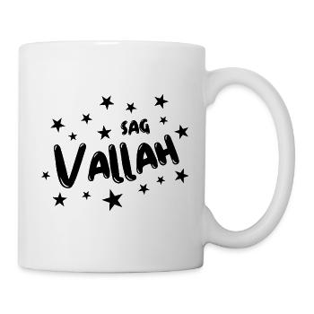 SAG Vallaha Lustiger Jugendslang Spruch - Tasse - Weiß - Rechts