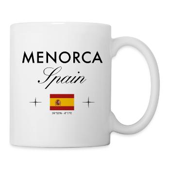 Menorca Spanien Koordinaten Reise Souvenir - Tasse - Weiß - Rechts