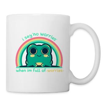 Voller Sorgen - Tasse - Weiß - Rechts