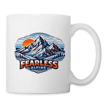 Furchtlos Alpenpanorama - Tasse - Weiß - Rechts