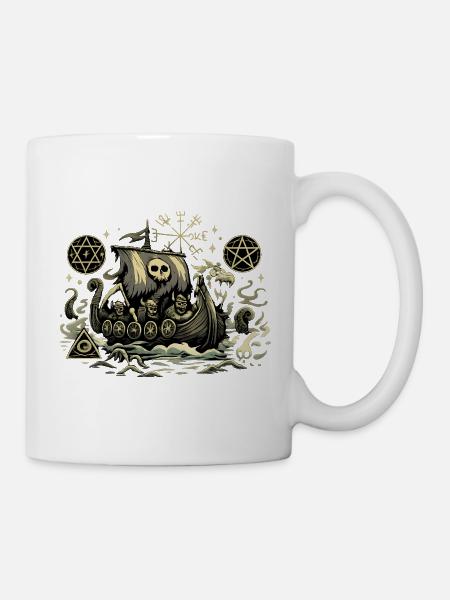 Nachtwind Piraten-Geisterschiff - Tasse - Weiß
