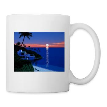 Beach sunset - Tasse - Weiß - Rechts