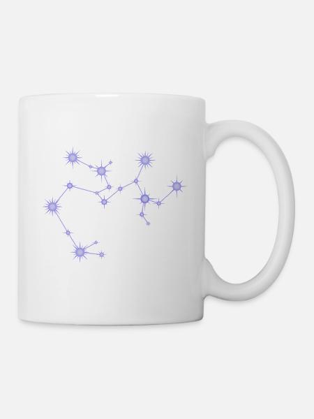 Schütze Stern Sternbild Sternzeichen Lila - Tasse - Weiß