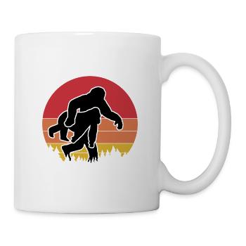 Bigfoot Affe Retro - Tasse - Weiß - Rechts