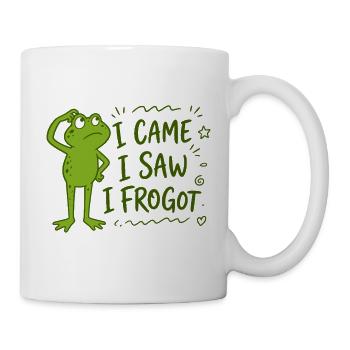 Frosch - I came I saw I frogot why I came - Tasse - Weiß - Rechts