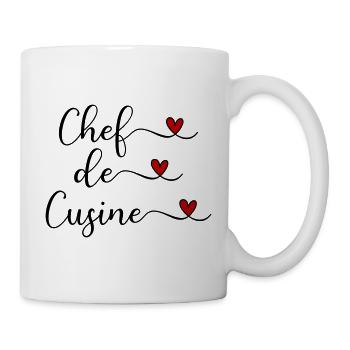 Koch - Chef de Cuisine - Tasse - Weiß - Rechts