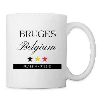 Brügge Belgien Souvenir – Reise minimalistisch - Tasse - Weiß - Rechts