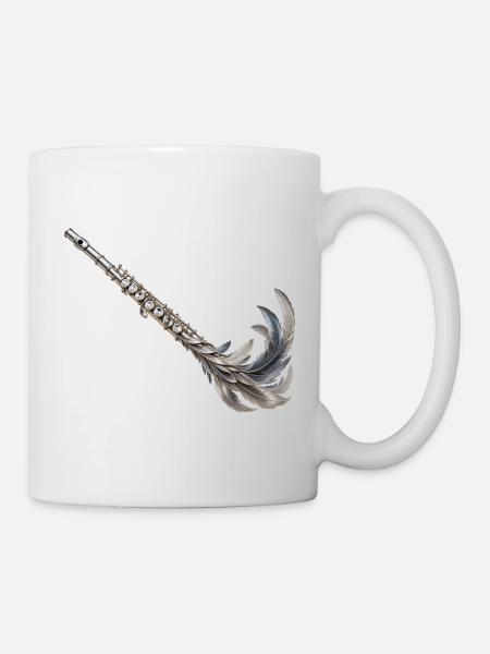 Feather Flow Flöte - Tasse - Weiß